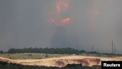 Một đám cháy ở Crimea do bị tấn công (ảnh tư liệu, 19/7/2023)