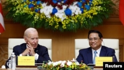 Tổng thống Joe Biden và Thủ tướng Phạm Minh Chính tại Hà Nội hôm 11/9.