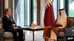  امریکی وزیر خارجہ بلنکن قطر کے امیر شیخ حماد الثانی سے ملاقات کررہے ہیں ، 12 اکتوبر 2023