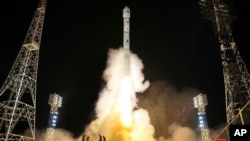 Ảnh do chính phủ Triều Tiên cung cấp về vụ phóng vệ tinh do thám quân sự Malligyong-1 lên quỹ đạo vào ngày 21/11/2023.