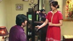 ڈرامہ سیریل 'میرے پاس تم ہو' کے ایک منظر میں عائزہ خان اور ہمایوں سعید