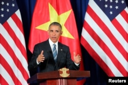 Tổng thống Obama nói Mỹ và Việt Nam vẫn còn những bất đồng về nhân quyền, và mỗi thương vụ bán vũ khí sẽ được xét duyệt trên căn bản từng trường hợp một.