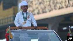 Tướng Min Aung Hlaing tham dự lễ kỷ niệm 75 năm Ngày Độc lập ở Naypyitaw, Myanmar, vào ngày 4/1/2023.