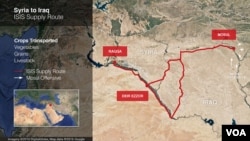 داعش کا شام سے عراق کے لئے سپلائی روٹ