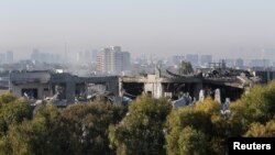 Tòa nhà bị hư hại sau cuộc tấn công tên lửa của Iran ở Erbil, Iraq, vào ngày 16 tháng 1 năm 2024.