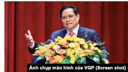 Thủ tướng Việt Nam Phạm Minh Chính phát biểu hôm 15/12/2021. Photo VNA.