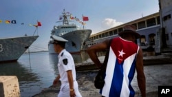 Chiến hạm Trung Quốc thăm cảng Havana, Cuba, ngày 10/11/2015.