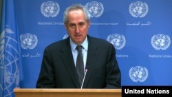 اقوام متحدہ کے ترجمان اسٹیفن دوجیرک  ، فائل فوٹو