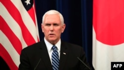 Phó TT Mỹ Mike Pence phát biểu tại Nhật Bản hôm 13/11 sau khi tham dự các cuộc hội đàm tại Thượng đỉnh ASEAN ở Singapore.