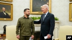 Tổng thống Hoa Kỳ Joe Biden tiếp đón Tổng thống Ukraine Volodymyr Zelenskyy tại Nhà Trắng vào ngày 21/9/2023.
