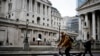 Ngân hàng Anh quốc tại Trung tâm tài chính London khi nước Anh bước vào đợt phong tỏa toàn quốc kể từ ngày 5/1