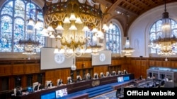 Một phiên xử của Tòa án Công lý Quốc tế ICJ tại The Hague, Hà Lan.