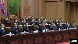 Ảnh chụp một phiên họp của quốc hội Triều Tiên do hãng thống tấn KCNA công bố hôm 28/9/2023 (AFP PHOTO/KCNA VIA KNS).